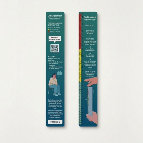 Reaktionszeitmesser – Lineal 30 cm zur Reaktionszeit-Messung